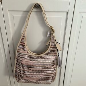 Coach woven shoulder bag NWT